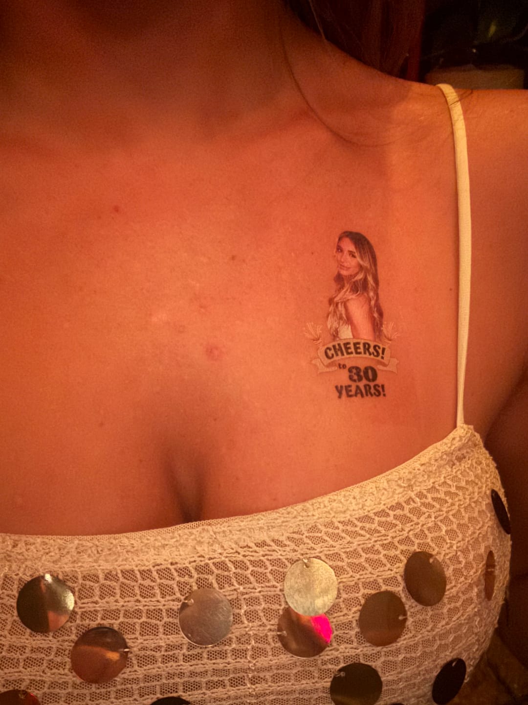 Customer photo review of Cheers to Years Birthday Banner