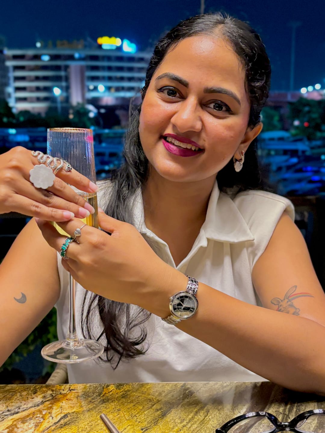 Customer photo review of Lafayette Crystal Earrings