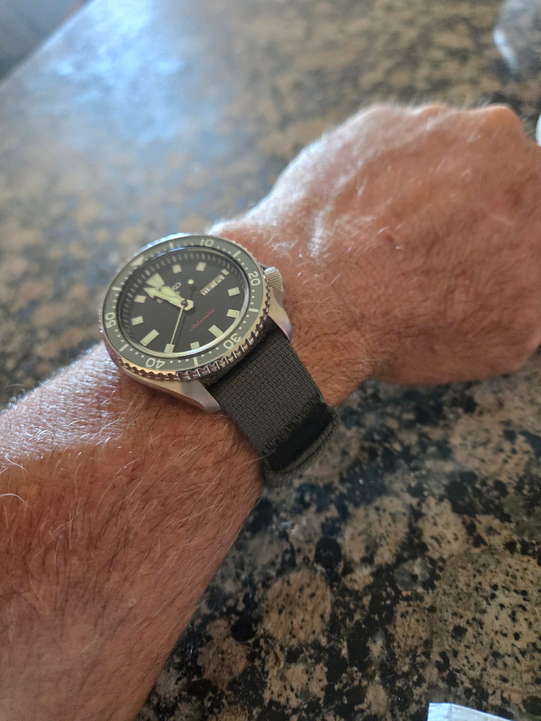 Customer photo review of Glomar Explorer - Hook And Loop Watch Strap