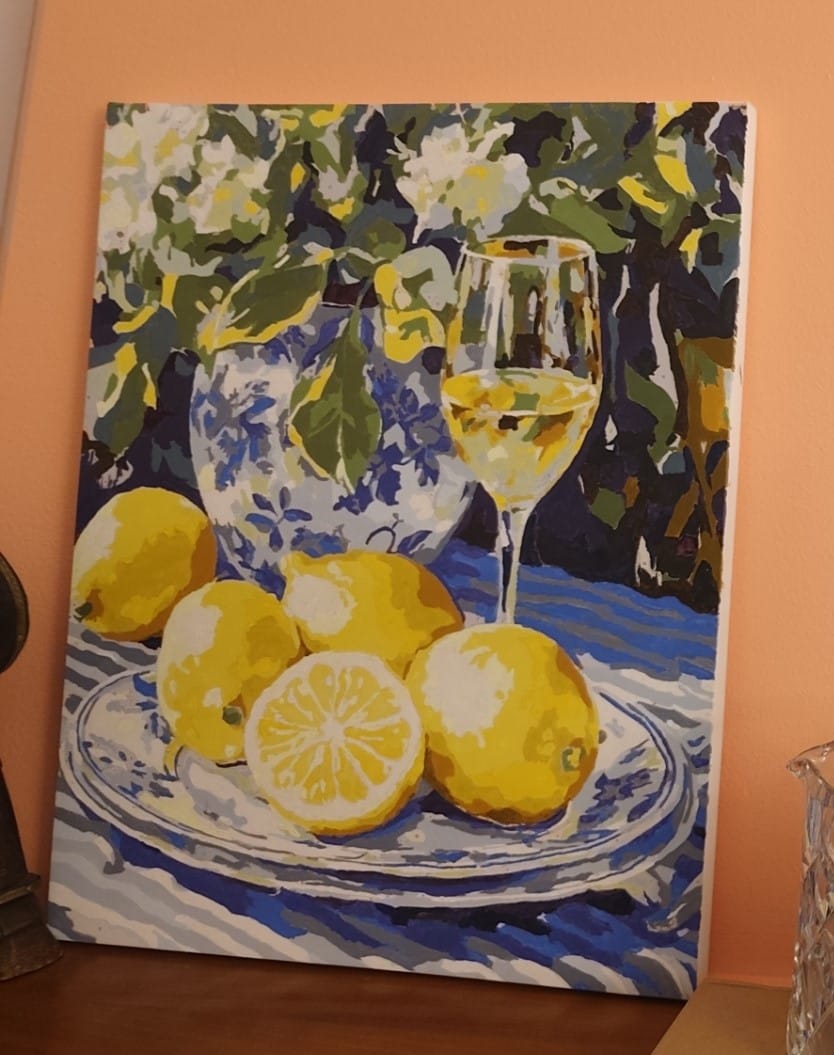 Customer photo review of Lemons and Wine | Paint by Numbers
