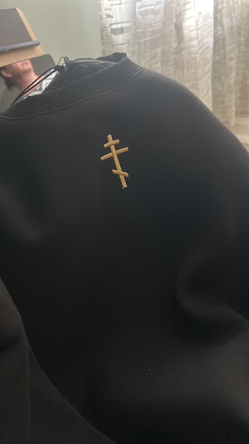 Customer photo review of Byzantine Cross Sweatshirt