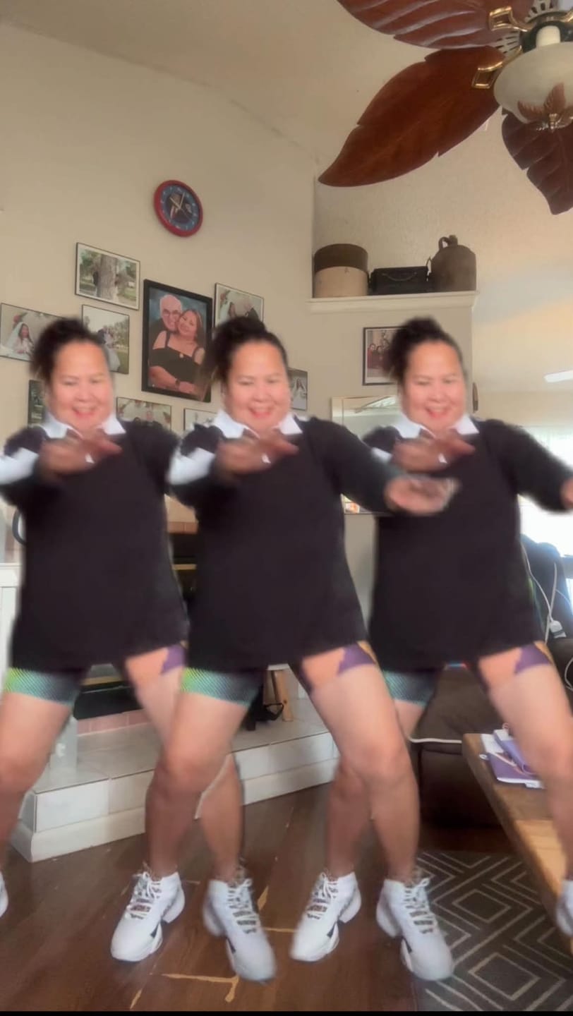 Customer photo review of Electric Feel High Waisted Biker Shorts
