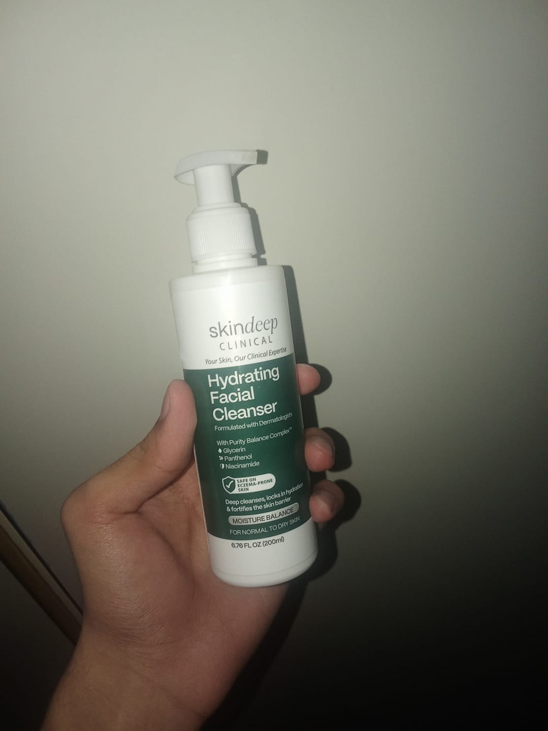 Customer photo review of Hydrating Facial Cleanser