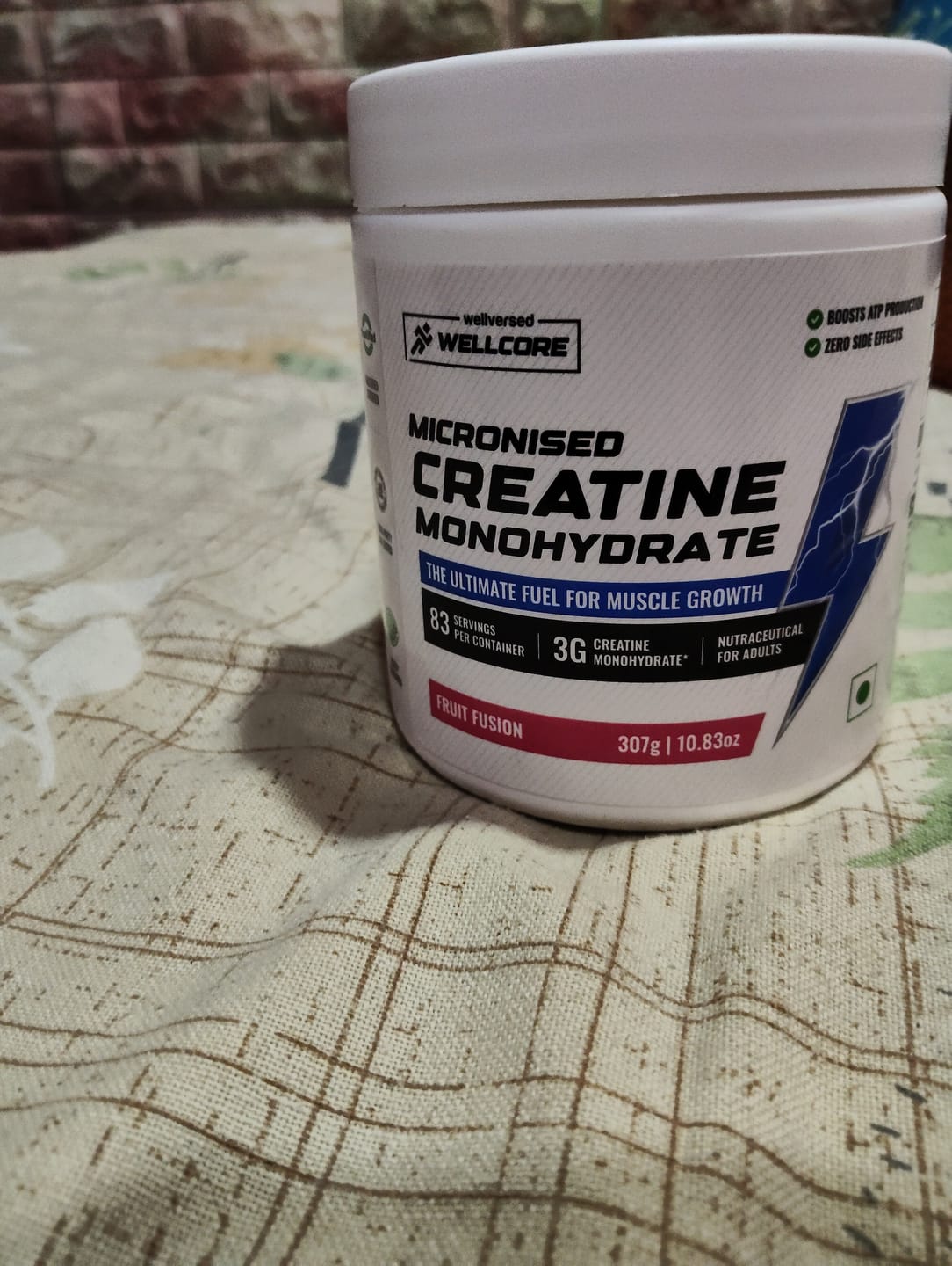 Customer photo review of Wellcore - Micronised Creatine Monohydrate (83 Servings, Fruit Fusion) + Premium Steel Shaker