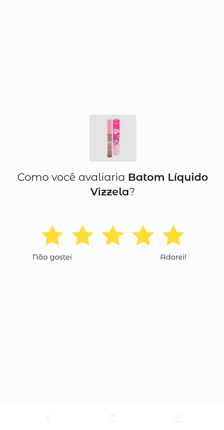 Customer photo review of Batom Líquido Vizzela