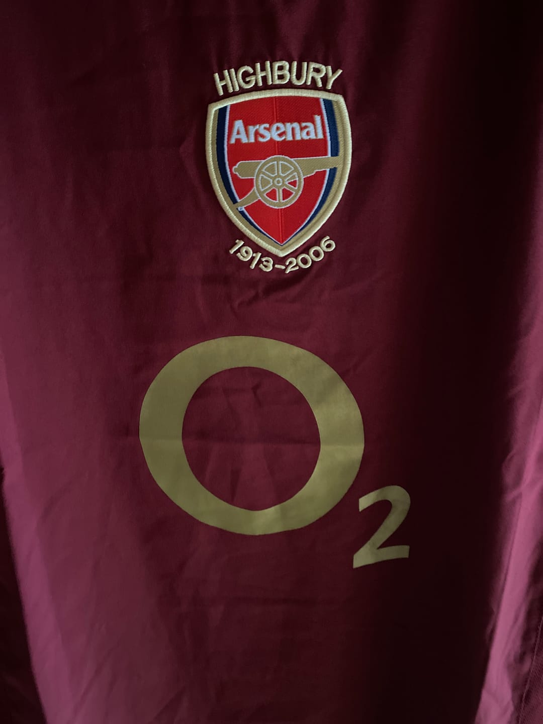Customer photo review of Thierry Henry Arsenal 2006 Highbury Burgundy Retro Football Jersey