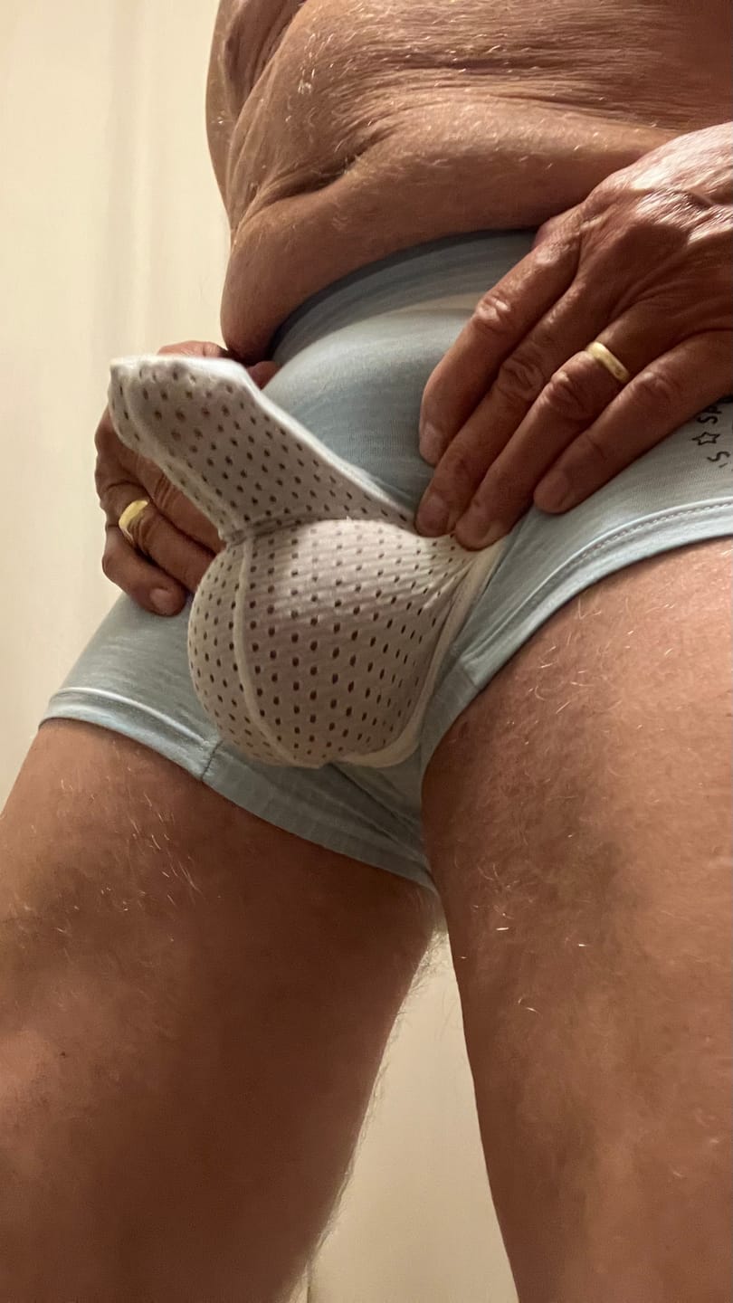 Customer photo review of 2 Pack Men’s Separate Support Pouch Cotton Trunks