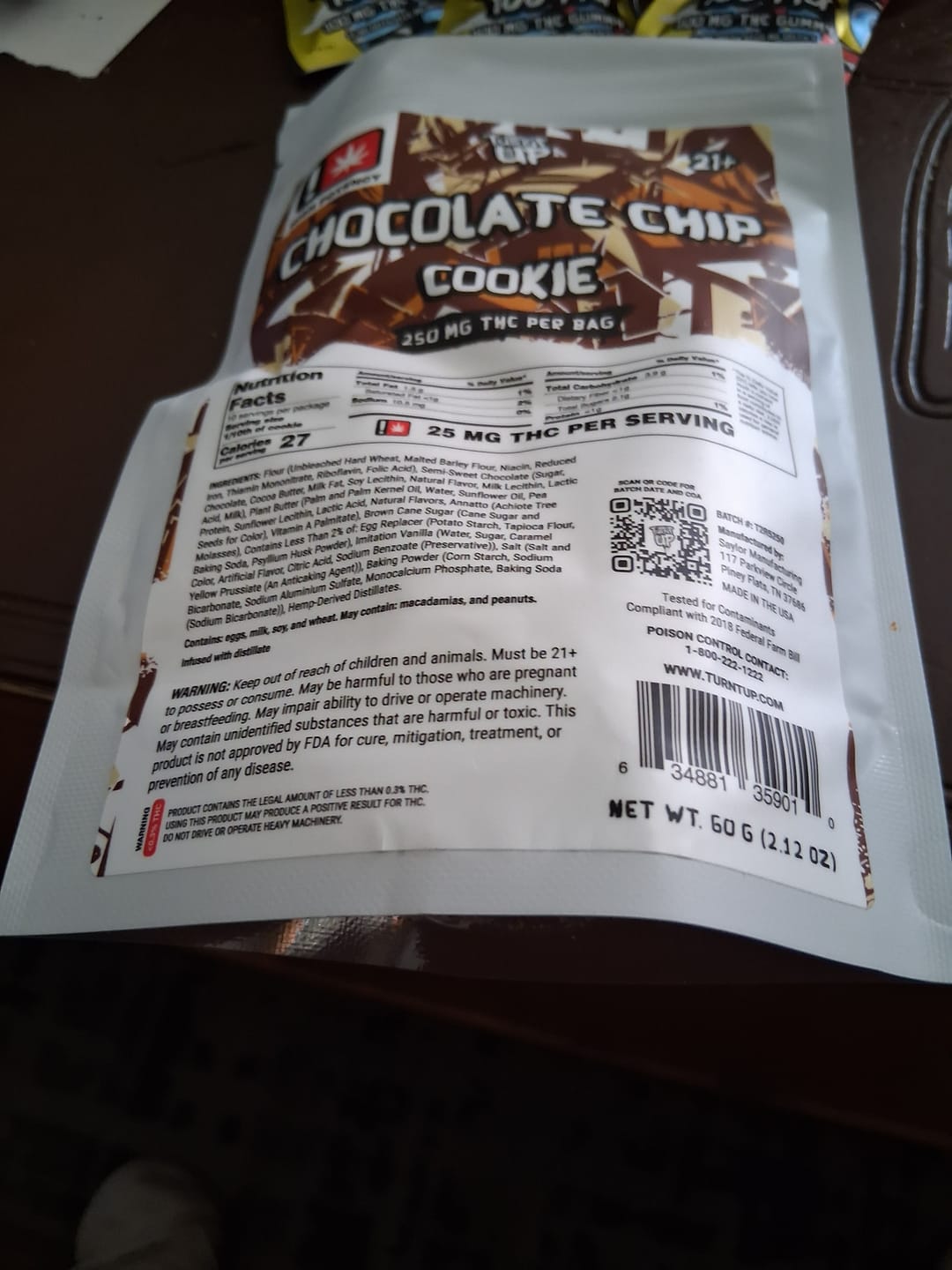 Customer photo review of Cookie - Chocolate Chip 250mg
