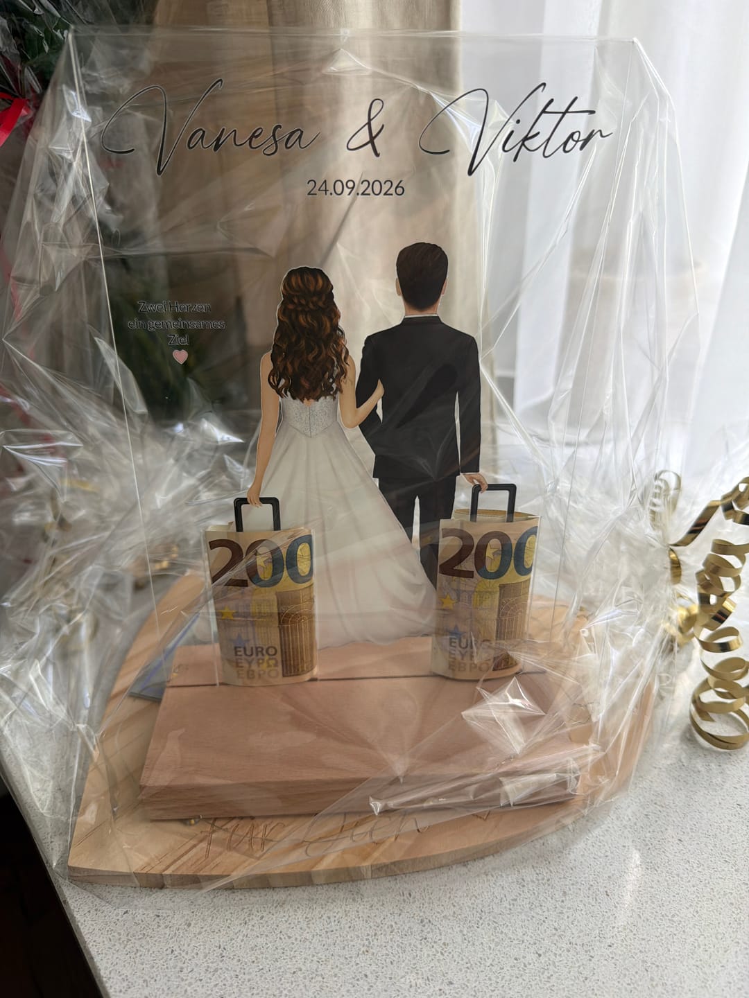 Customer photo review of Hochzeitsgeschenk Acrylplatte