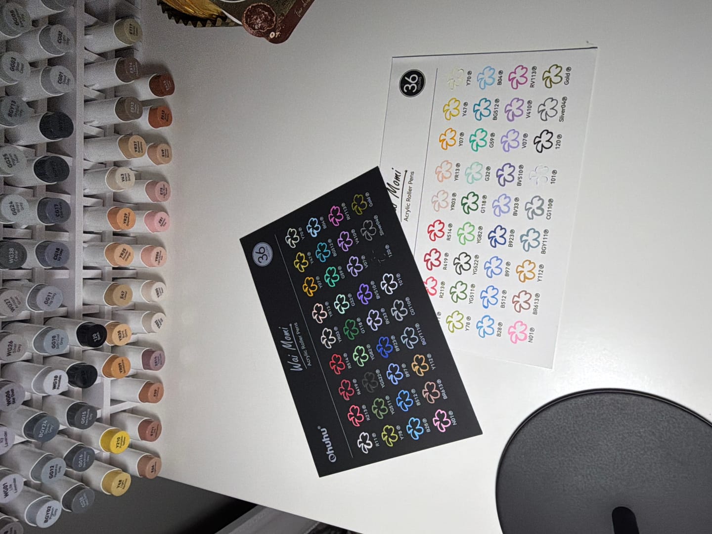 Customer photo review of Ohuhu Wai Momi Acrylic Gel Pens