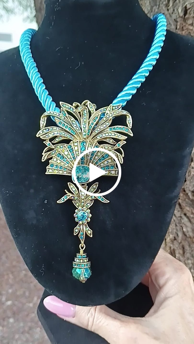 Customer video review of HEIDI DAUS® "Magical Mimosa" Crystal Art Deco Brooch