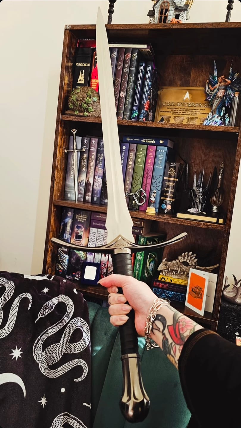Customer photo review of Gandalf Wizard Lord of the Rings Glamdring Sword