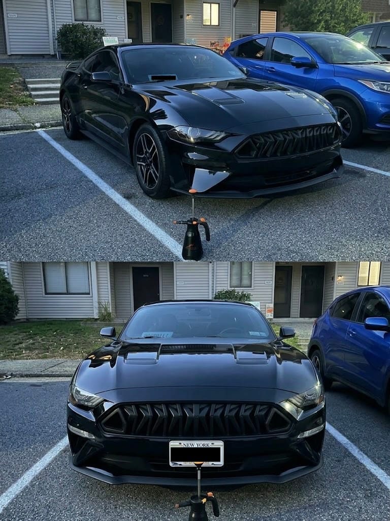 Customer photo review of RoofPax Eco-Friendly Waterless Car Wash Spray Kit with Pressure Foam Microfiber Cloths Gel Cleaner Magic Sponge Tire Brush & Tire Spray Rinseless Car Wash for Exterior & Interior Cleaning