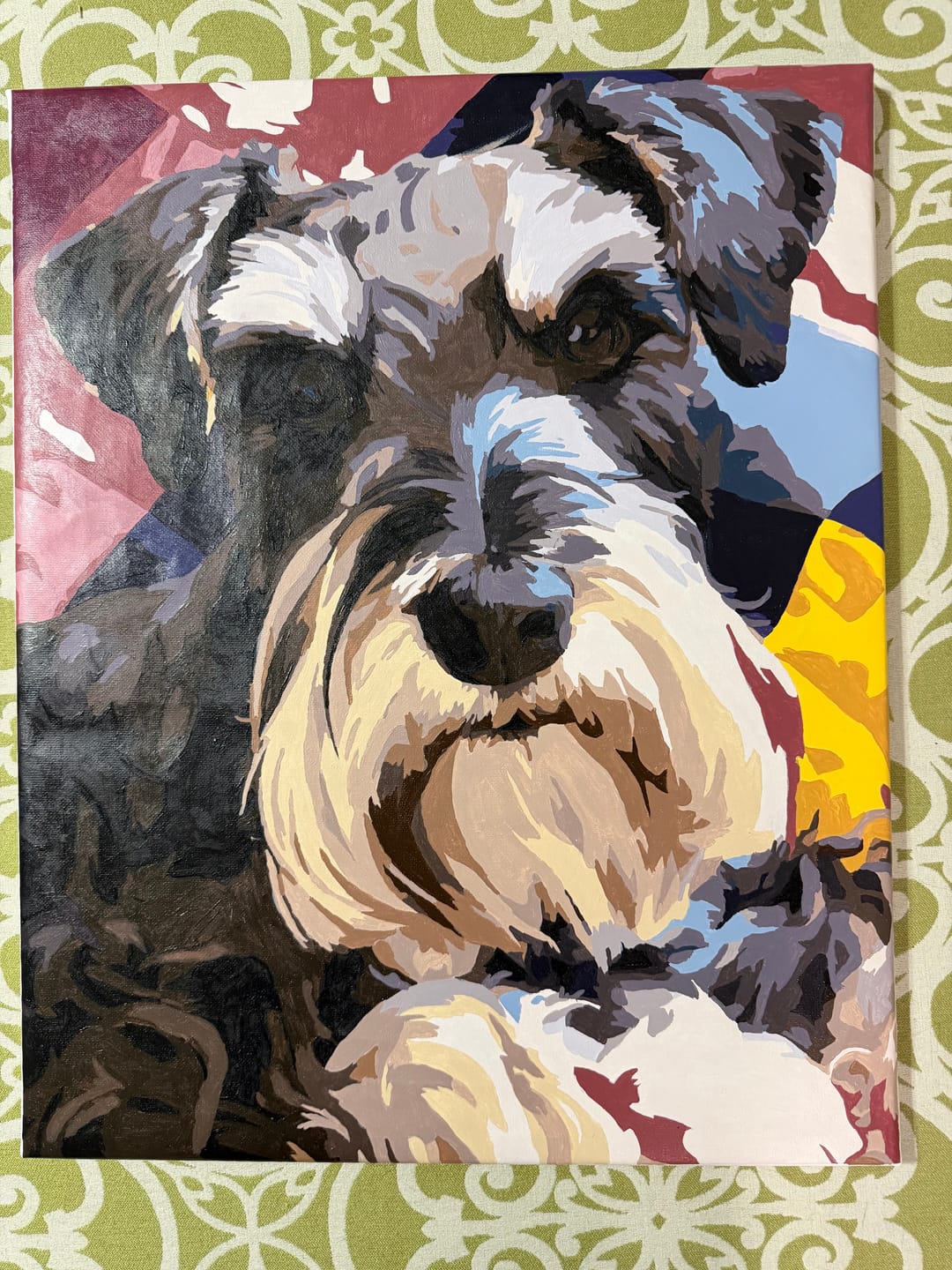 Customer photo review of Classic Schnauzer | Paint by Number