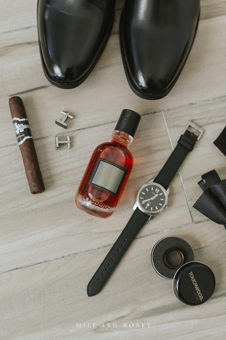 Customer photo review of Peyton - Black & Rosegold Men's Tungsten Ring