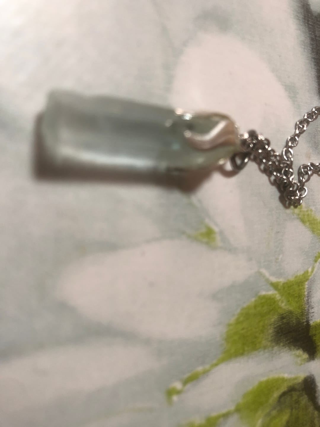 Customer photo review of Acquamarina cristallo - collana con ciondolo grezzo