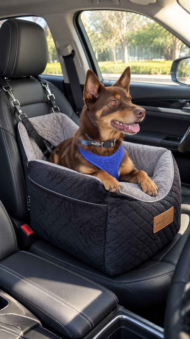 Customer photo review of Marlo&Co™ Plush Front Dog Car Seat