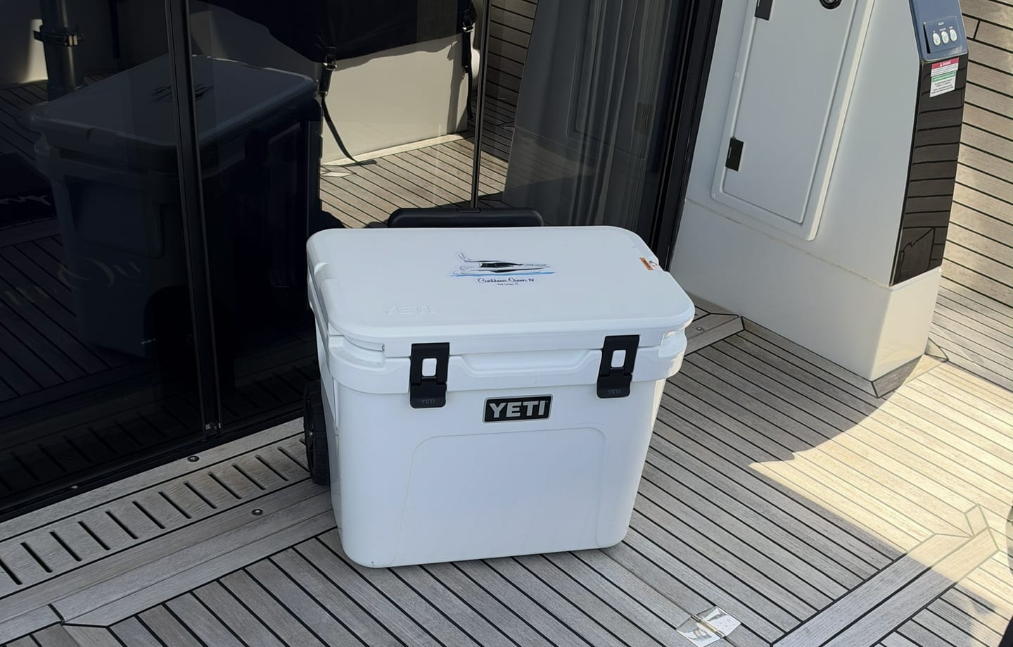 Customer photo review of Custom Kiss-Cut Boat Stickers