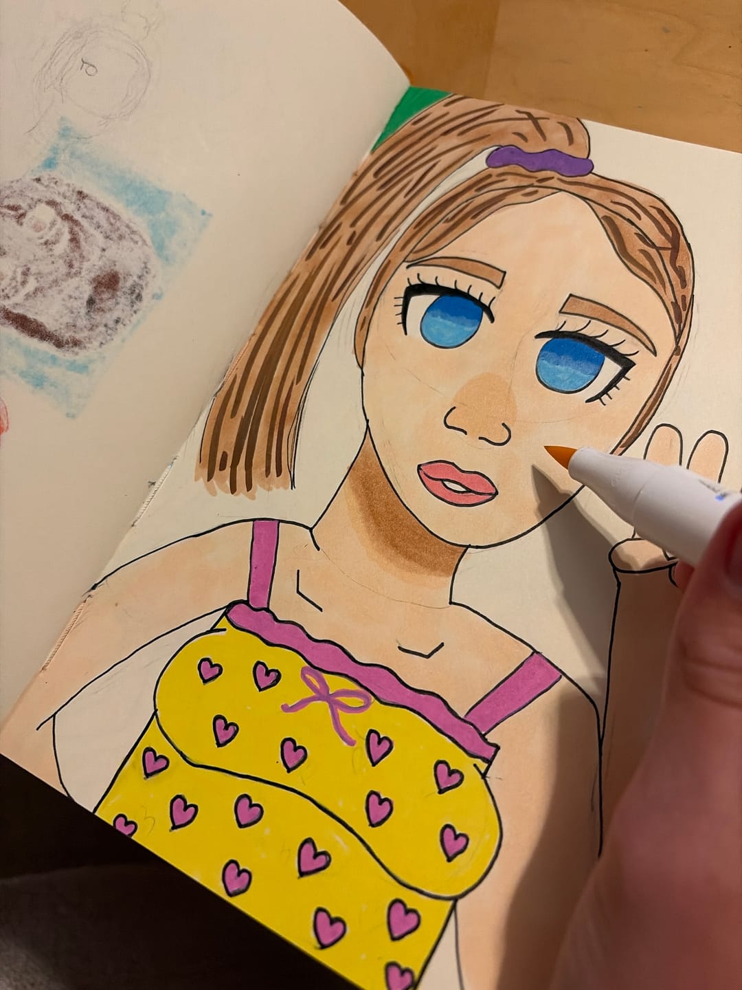 Customer photo review of Ohuhu Honolulu B E020 / YR05 Individual Marker, Brush & Fine