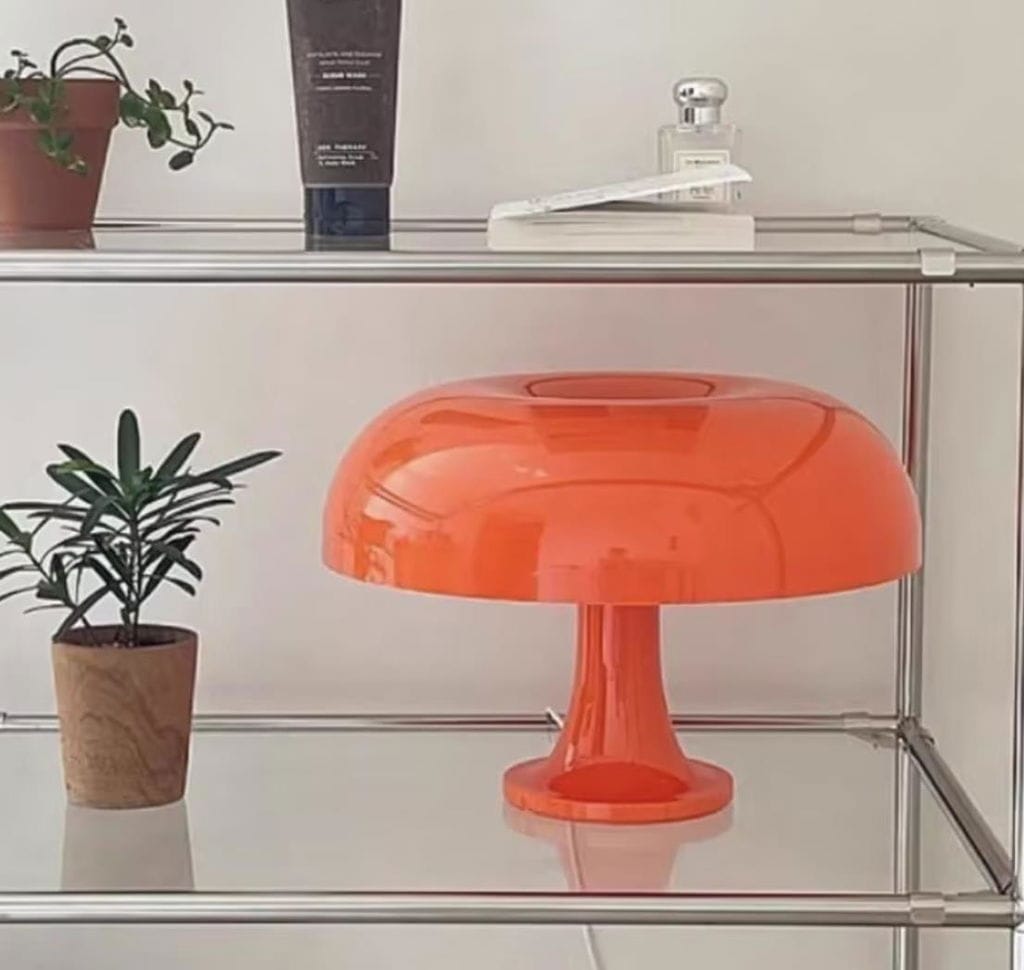 Customer photo review of Table Lamp, Mushroom-Shaped Polycarbonate Body, Plug In, 32 cm