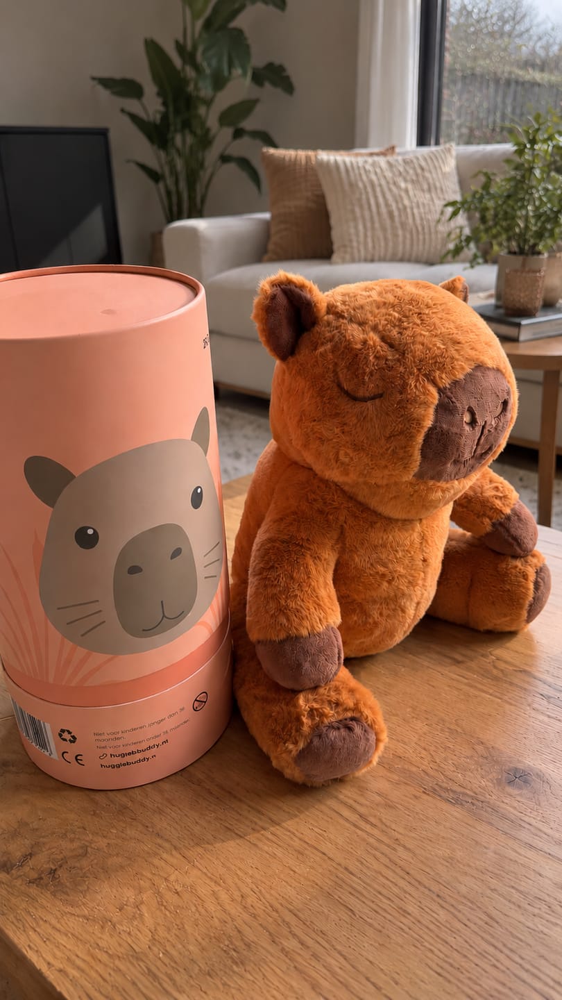 Customer photo review of Huggle Buddy Capybara Verzwaringsknuffel (2kg)