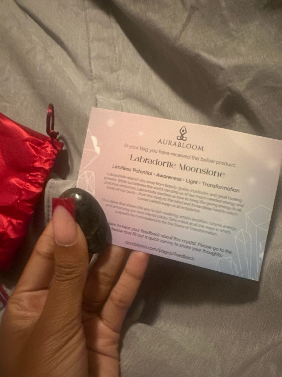 Customer photo review of The Crystal Comfort Card Deck Offer