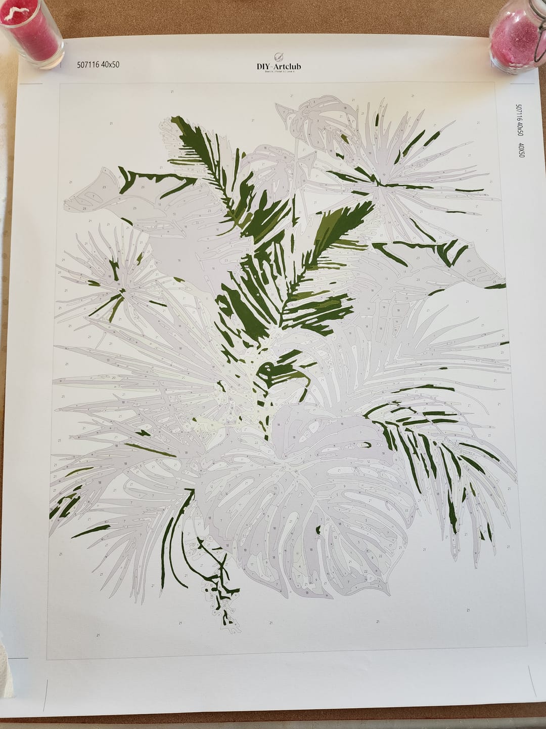Customer photo review of Leaves | Paint by Numbers