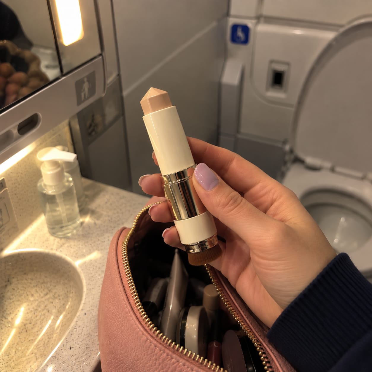 Customer photo review of NOVERA® Color-Changing Foundation Stick