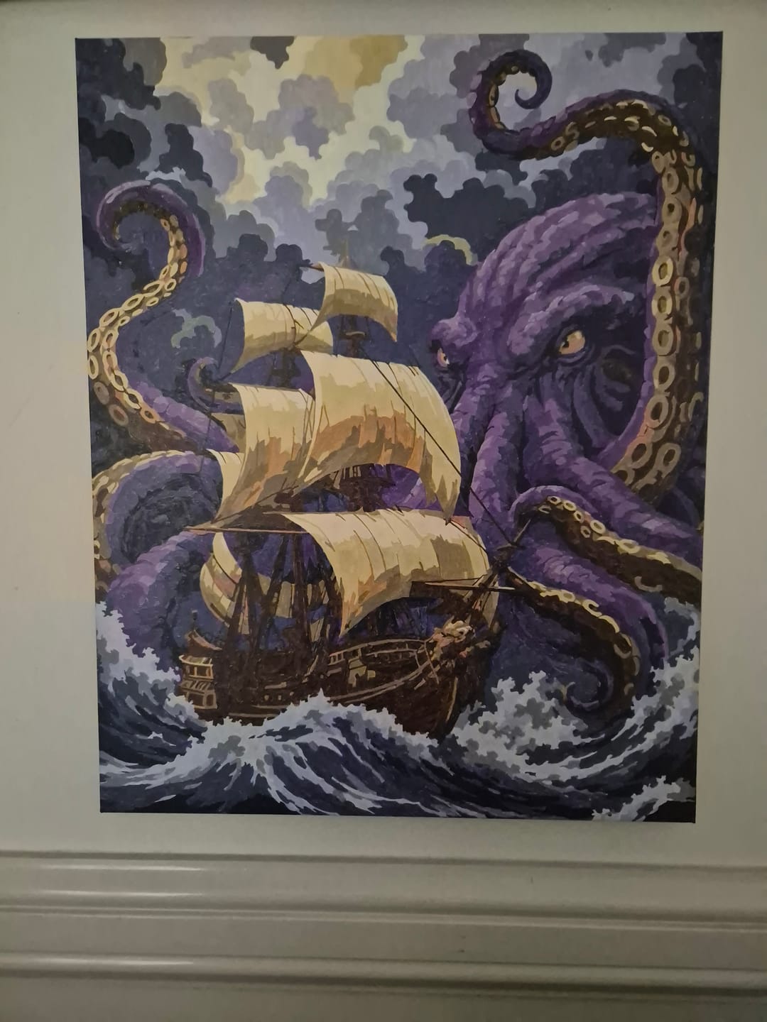 Customer photo review of Kraken Storm | Paint by Number