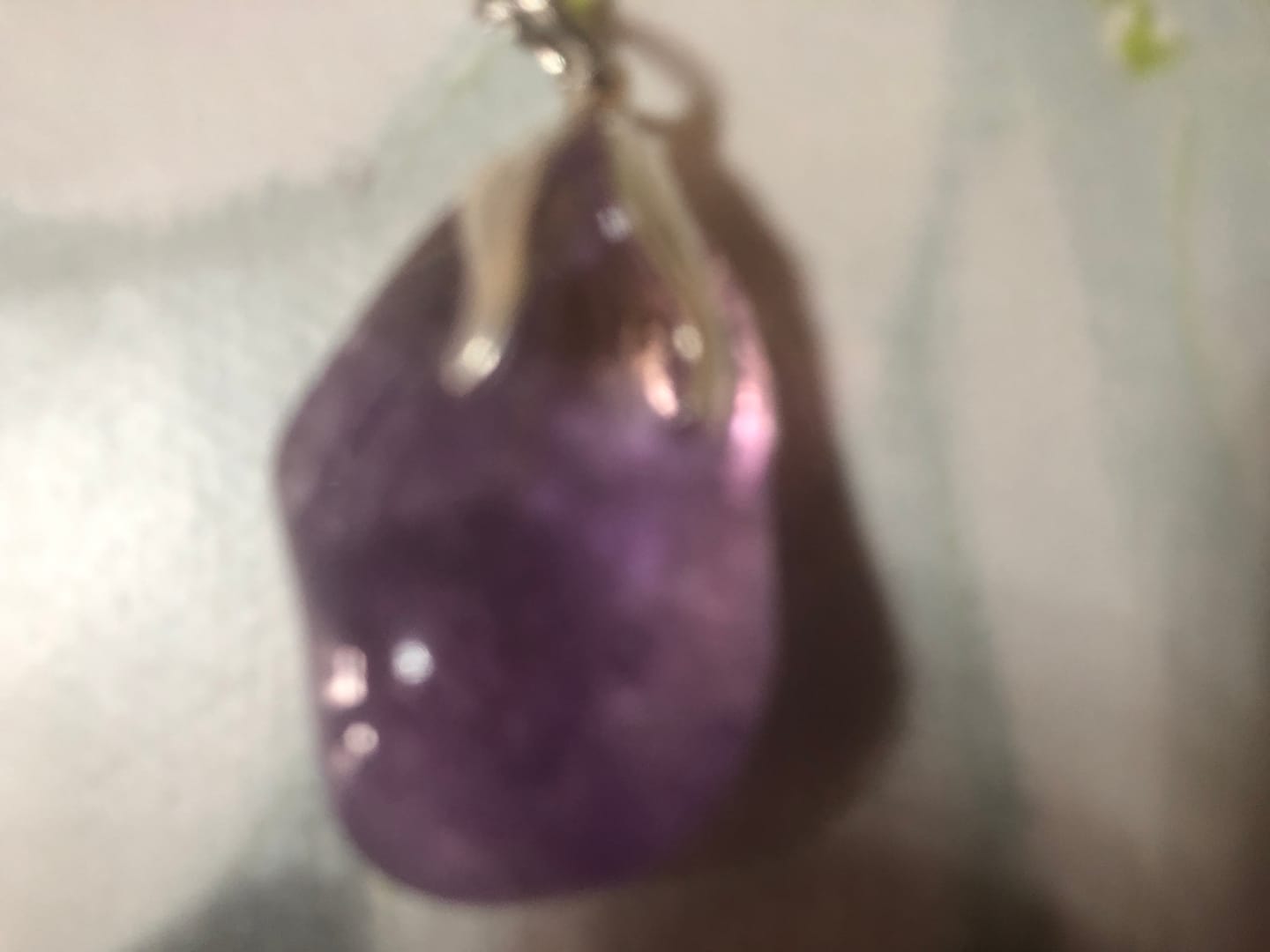 Customer photo review of Ametrino - collana con ciondolo burattato