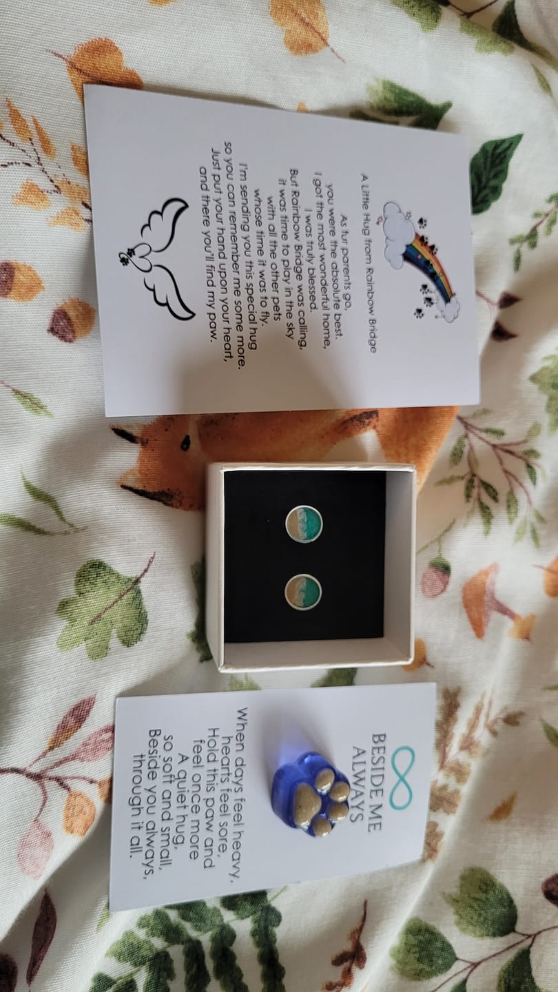 Customer photo review of Ocean Horizon Earrings