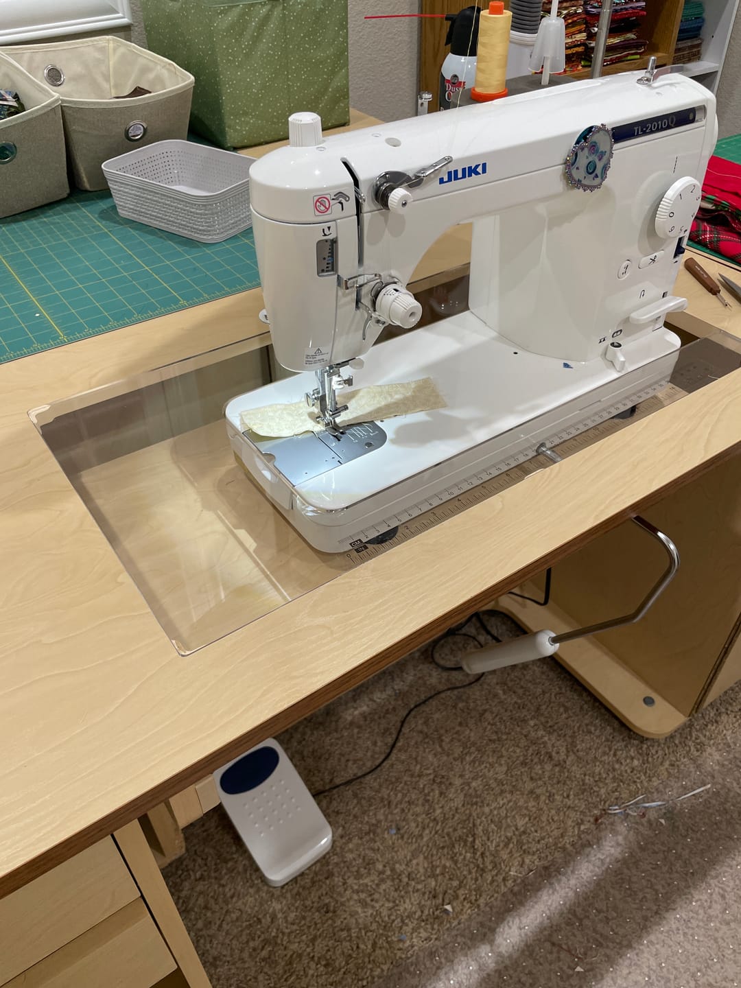 Customer photo review of Sew Steady Custom Acrylic Cabinet Insert