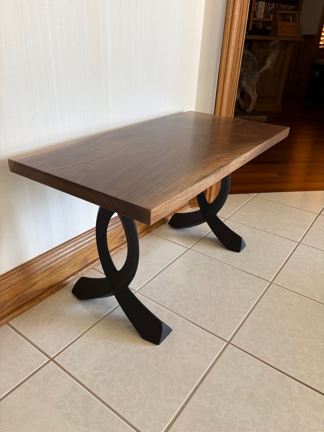 Customer photo review of Bench Legs 16.2" H Modern Steel Furniture Legs - 108B Curva