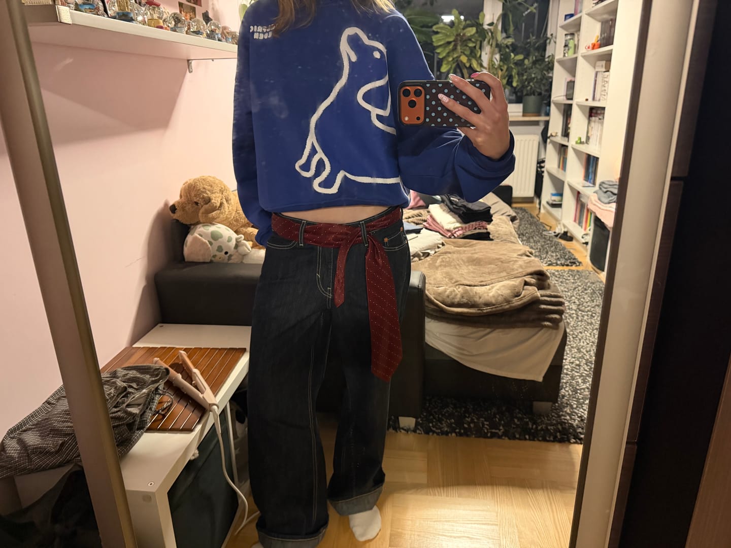Customer photo review of Aelfric Eden Boxy Reversible Plaid Zip Up Hoodie