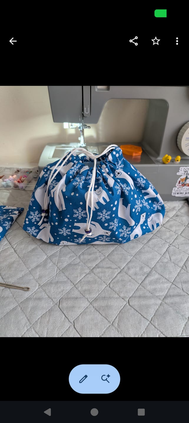 Customer photo review of Snowflake Bears Polycotton Fabric