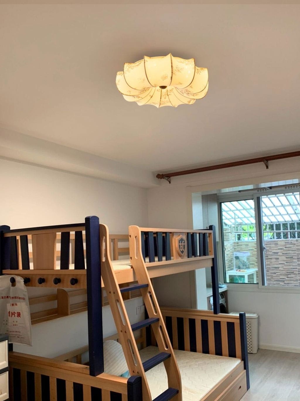 Customer photo review of Beige Fabric Ceiling Light, Flush Mount, Warm Light, 50 cm
