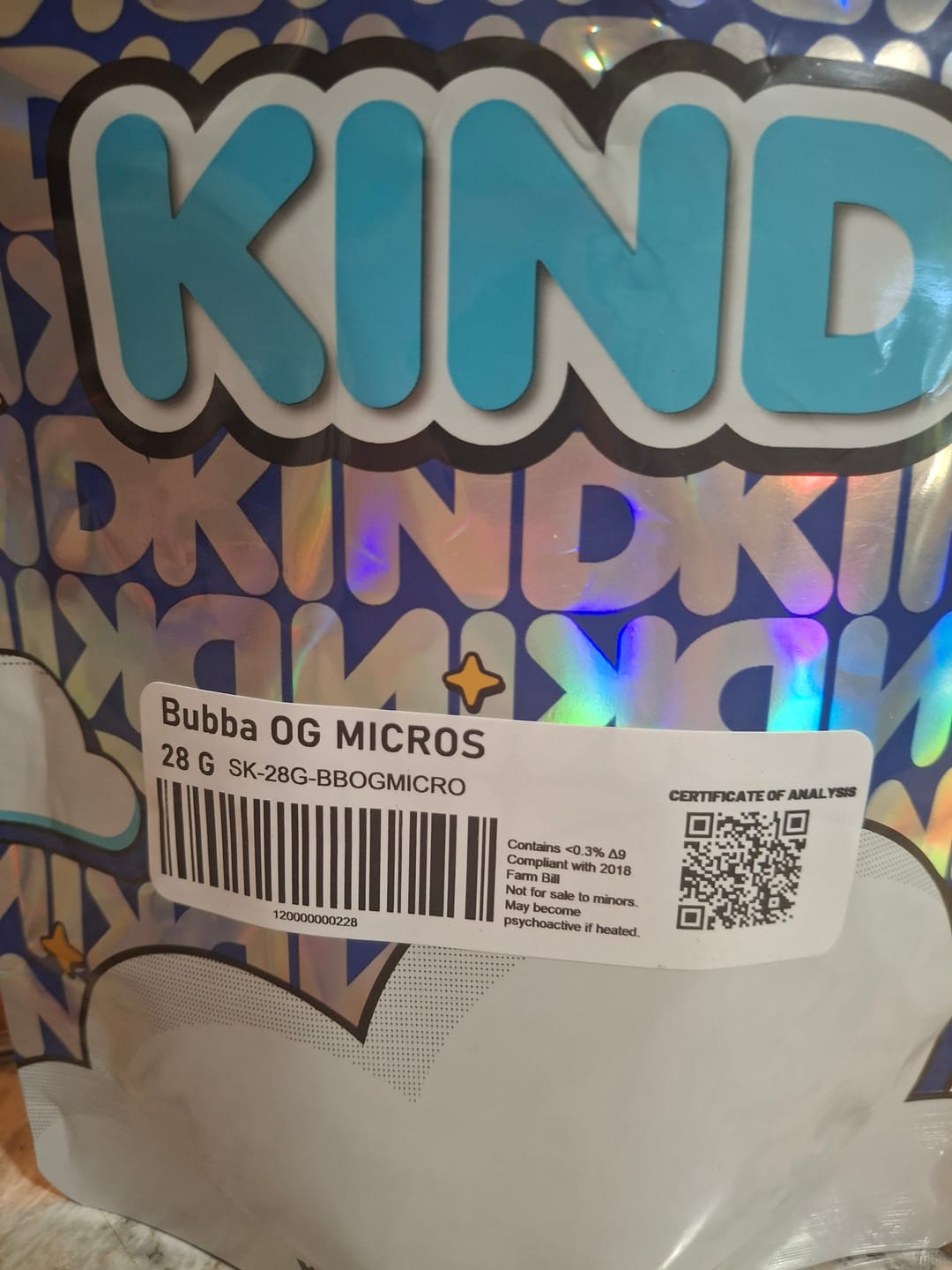 Customer photo review of Bubba OG MICROS - 28 Grams - Indica