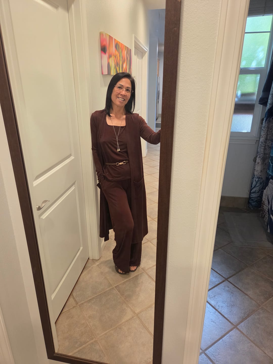 Customer photo review of Brigitte Brianna Habit Pants Petite