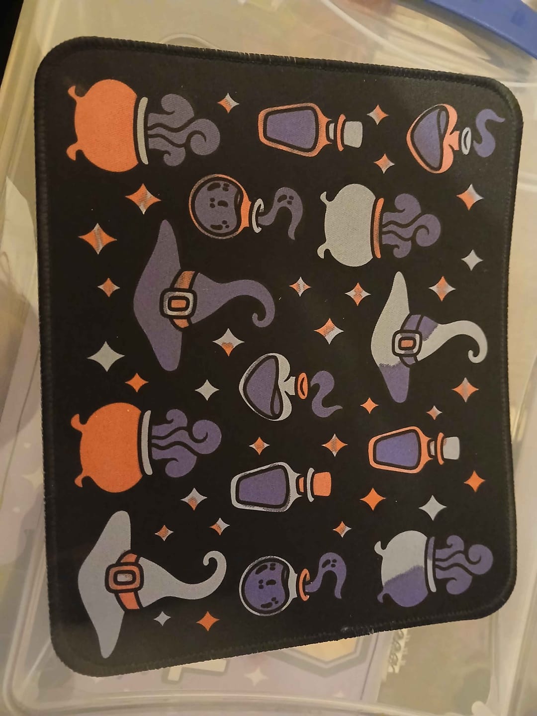Customer photo review of Mini Color Your World Desk Coloring Mats by Wook Books