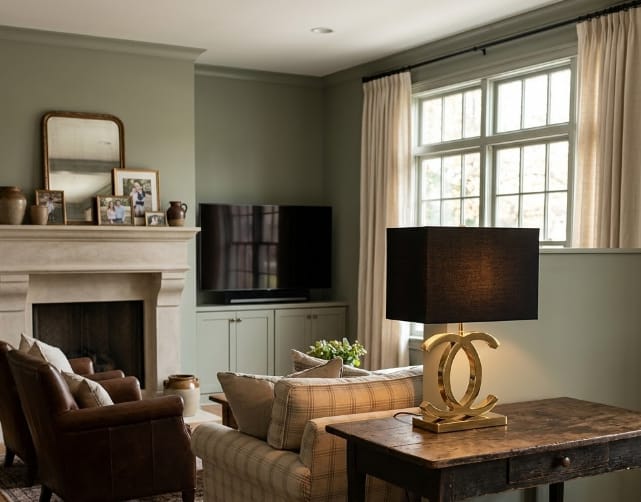 Customer photo review of Gold Table Lamp, Solid Stainless Steel, Fabric Shade, 62 cm, Plug In