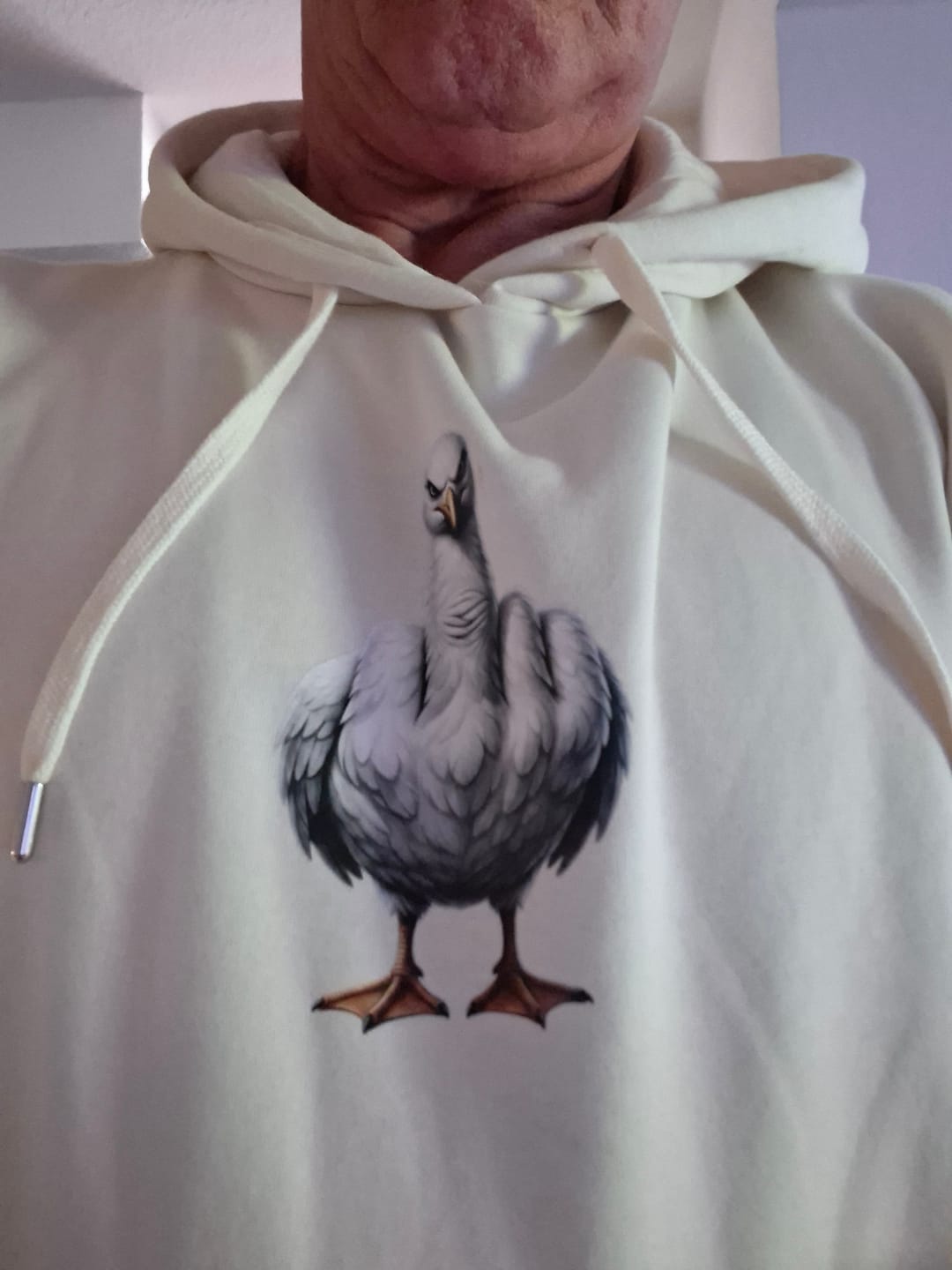 Customer photo review of Mittelfinger Möwe Premium Hoodie