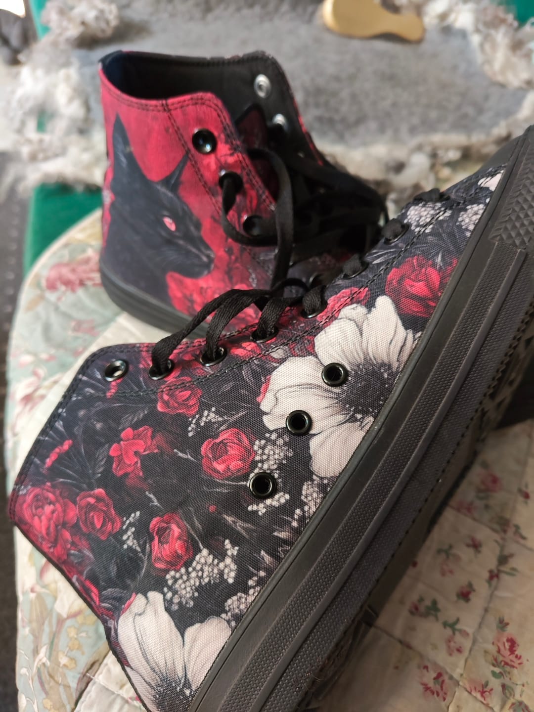 Customer photo review of Twilight Cat High Tops
