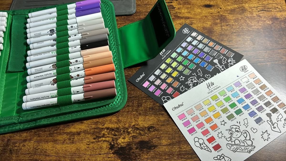 Customer photo review of Ohuhu Hilo Series Direct-ink Acrylic Paint Markers