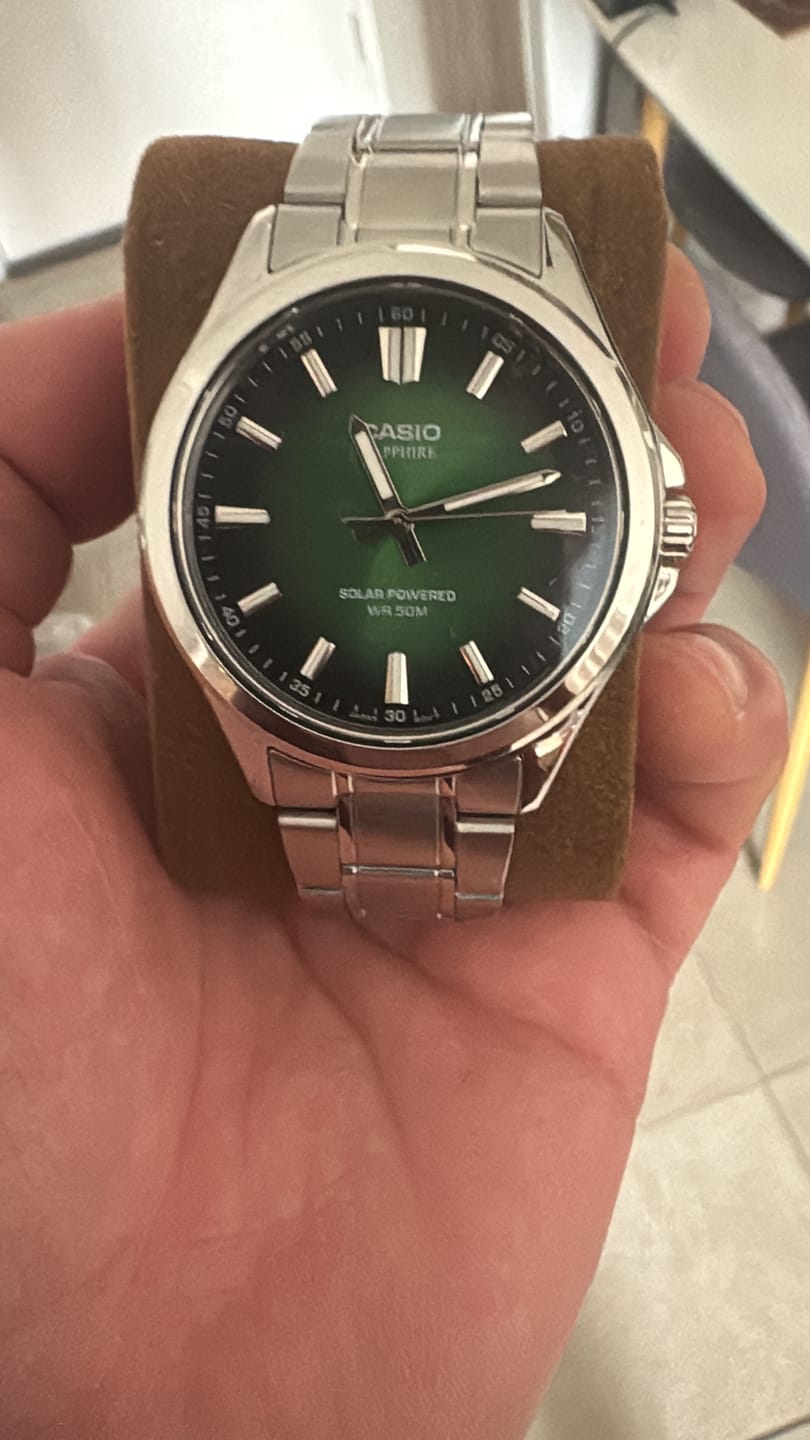 Customer photo review of Reloj Casio Sapphire MTS-RS100D-3A Verde Tough Solar Acero 41,7mm