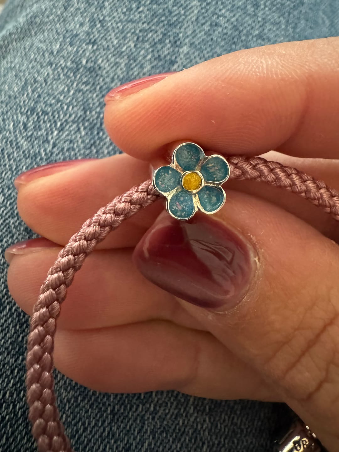 Customer photo review of Flower Keepsake Charm