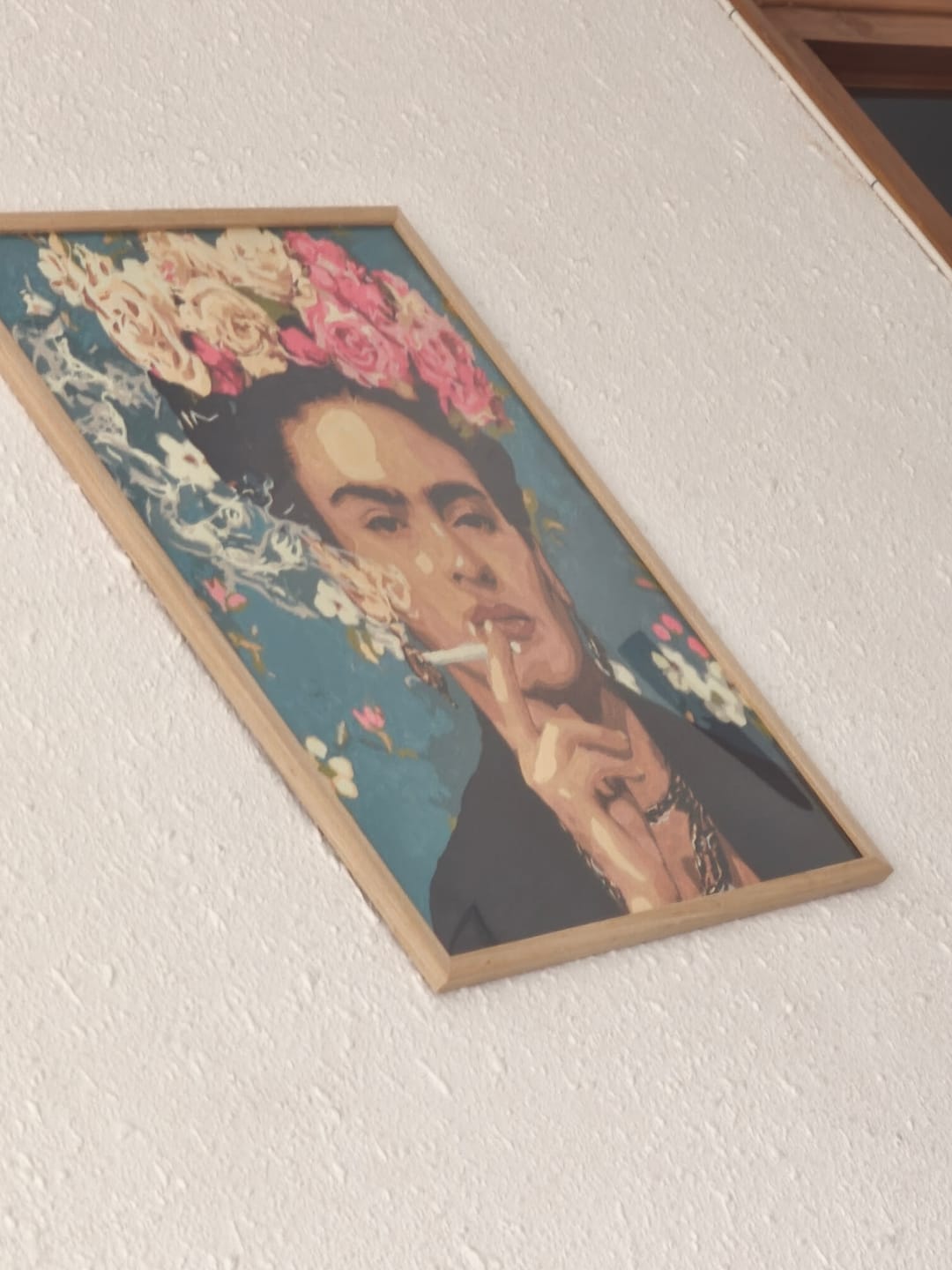 Customer photo review of Smoking Frida | Paint by Number