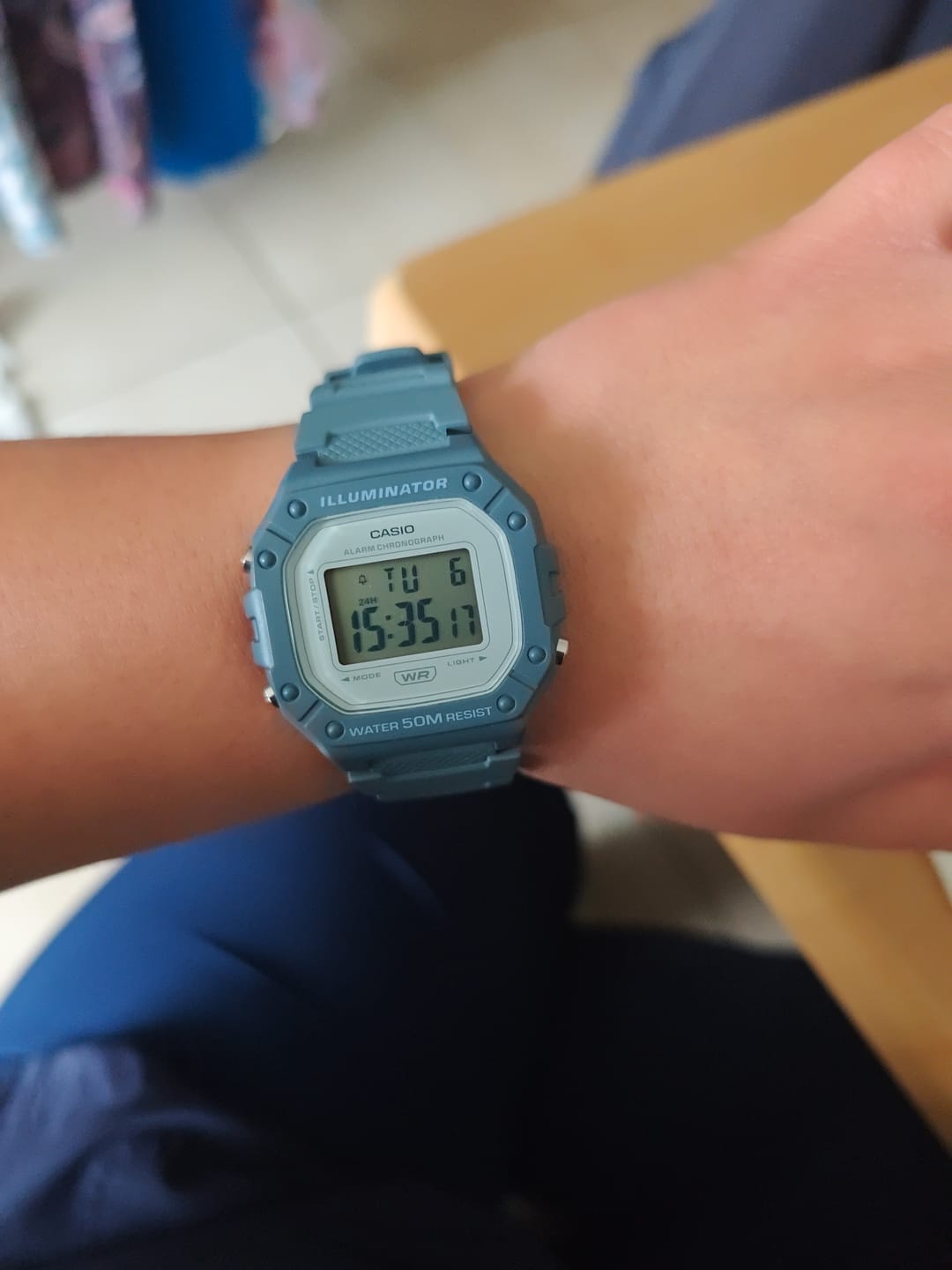 Customer photo review of Reloj Casio Vintage W-218HC-2AVDF Celeste