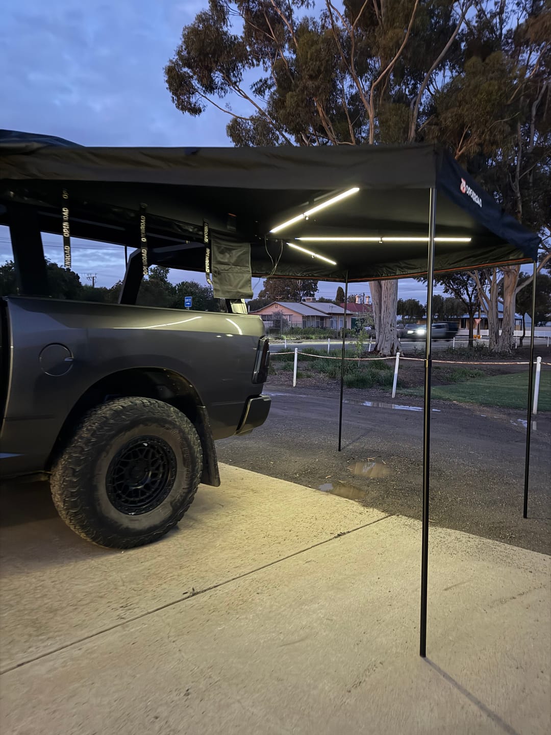 Customer photo review of OPENROAD 270 Degree Awning With Zippered D-door