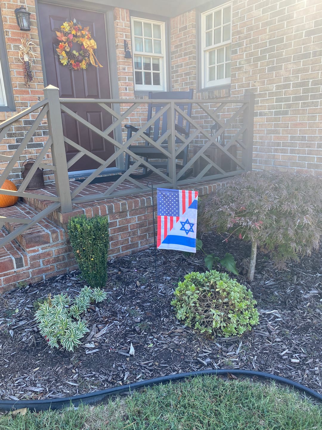 Customer photo review of American - Israel 12"x18" Garden Flag (Double-Sided)
