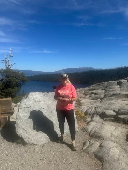 Customer photo review of Always Hike With Someone Slower T-Shirt